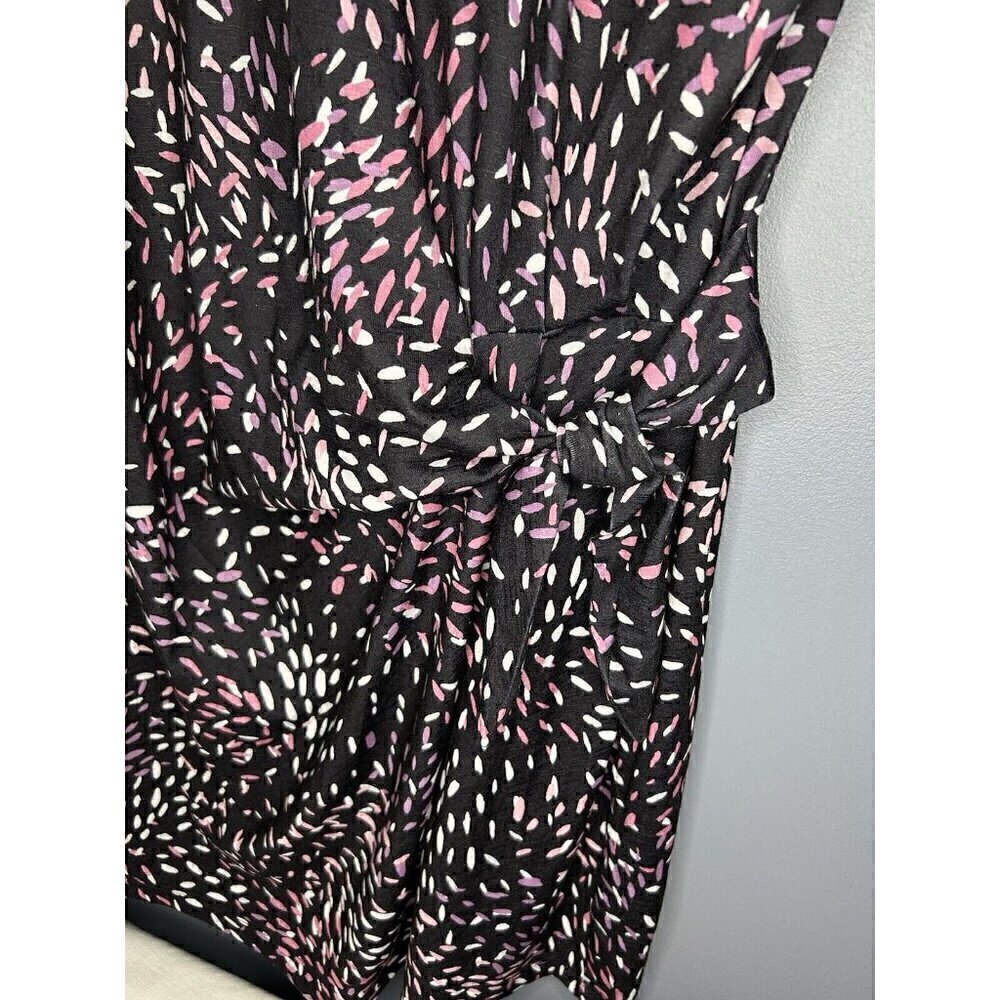 Nicole Miller Short Side Knot Dress Womens Small Dark Navy Modest Classic Pretty - Picture 7 of 12